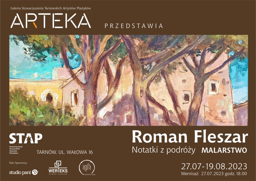 Plakat wystawy malarstwa Romana Fleszara